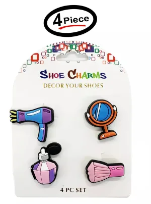 4 Pcs Girls Cosmetics Shoe Charms For Crocs, Bracelets, Shoes & Wristbands