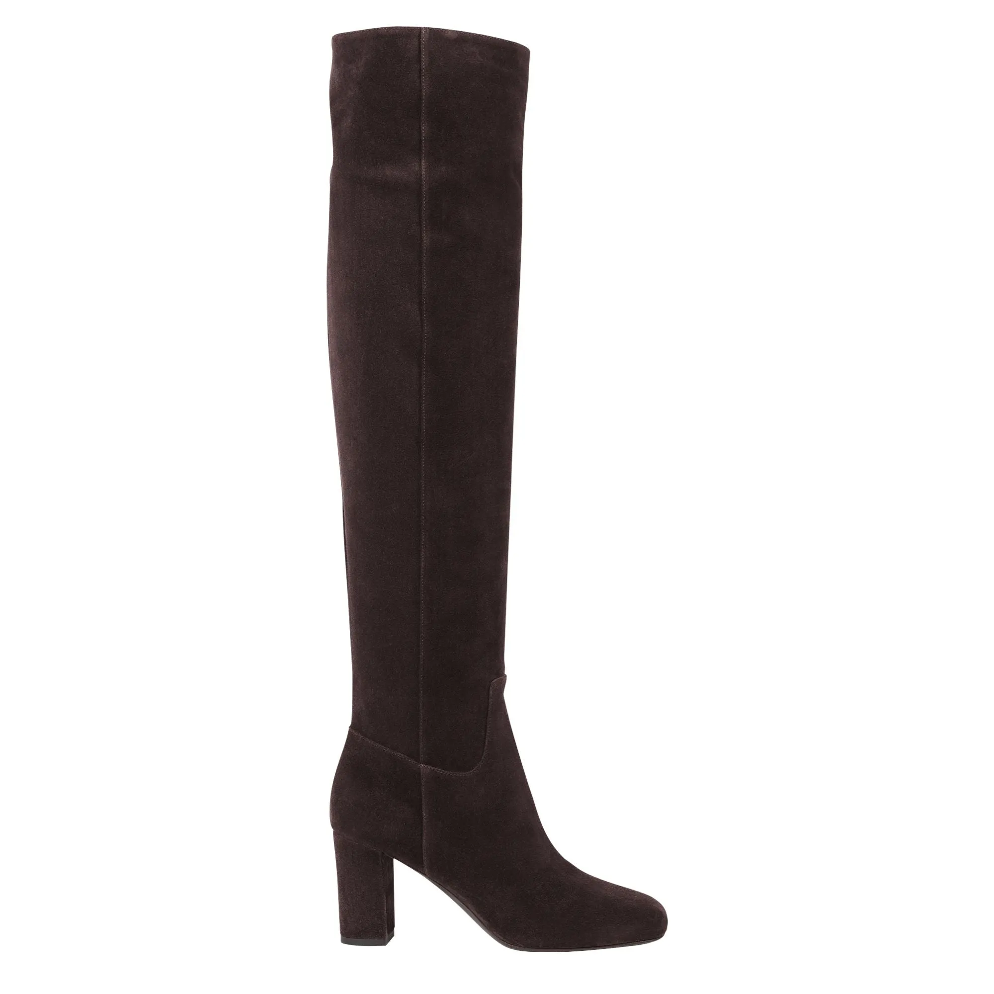 Amazone Velours Hight Heel Boots - Ebony