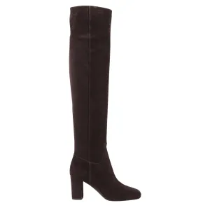 Amazone Velours Hight Heel Boots - Ebony