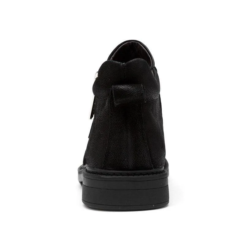 Angelo Ricci™ Designer Genuine Leather Ankle Boots