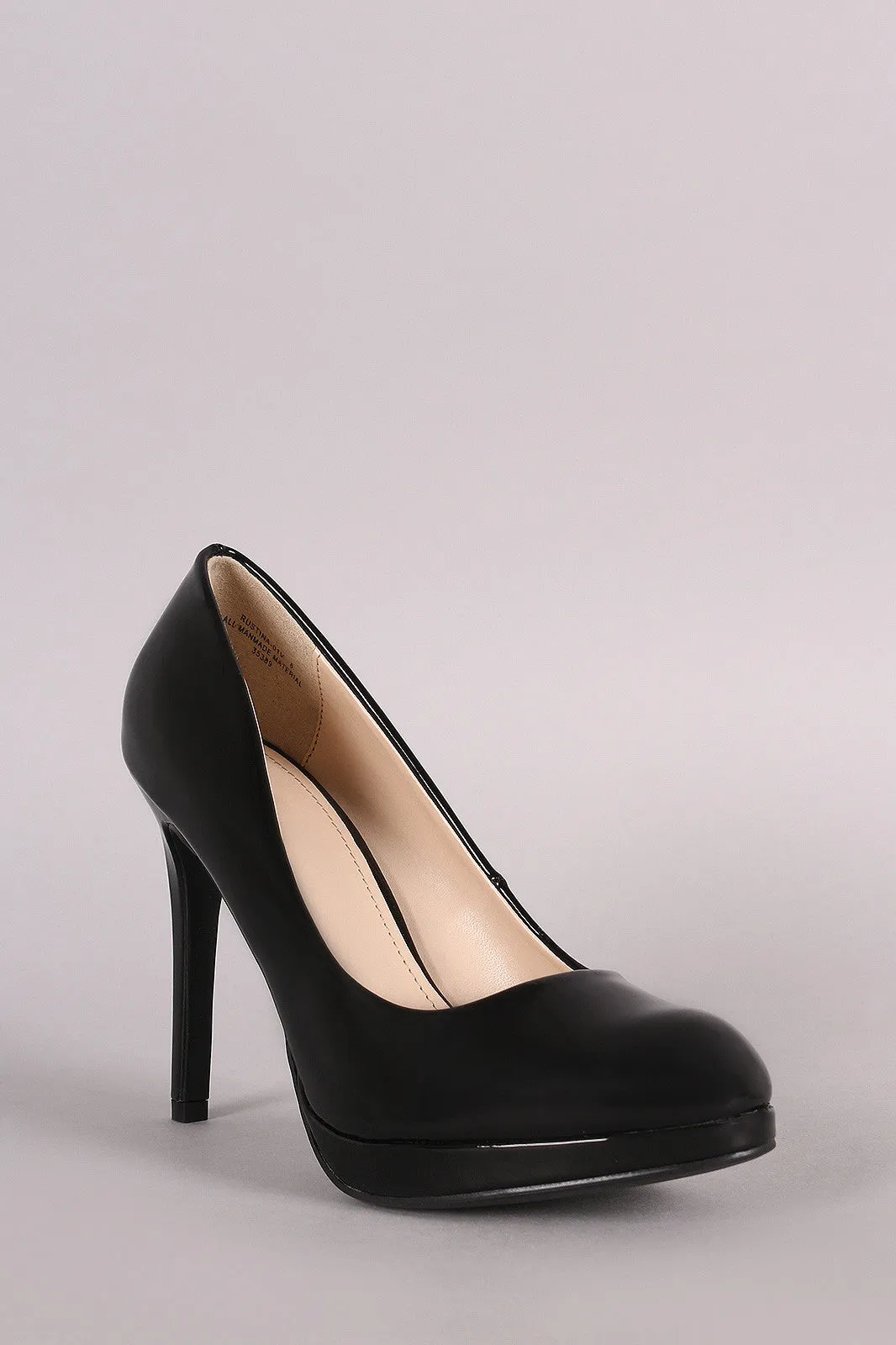 Anne Michelle Patent Almond Toe Pump