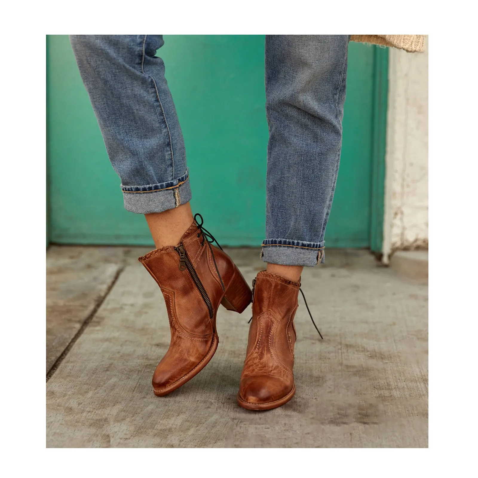 Bed Stu Bia Ankle Boot (Women) - Tan Dip Dye