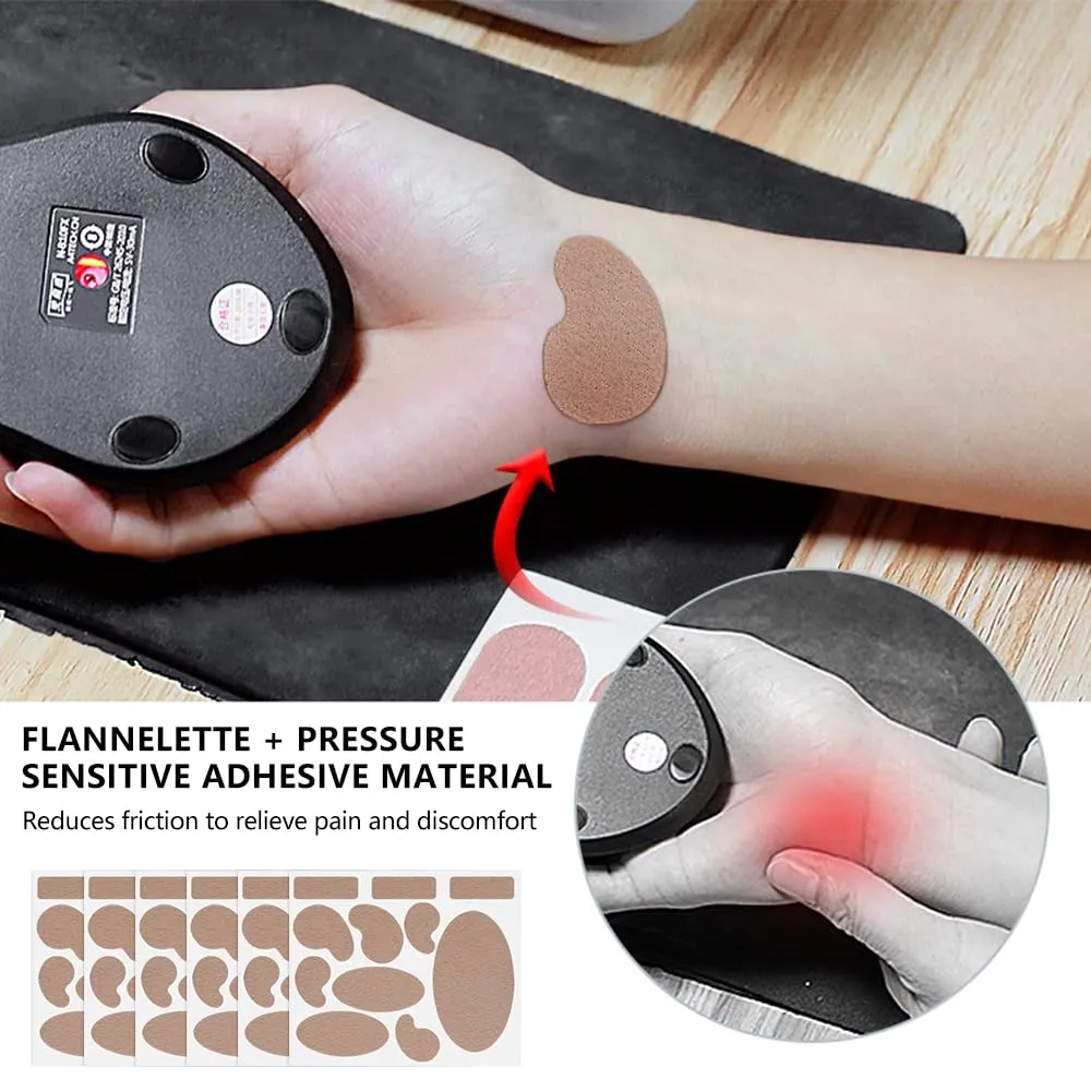 Bekecidi 10 Sheets Blister Plasters for Feet, Self-Adhesive Moleskin Tape, Cozy Flannel Foot Care Bandages, Waterproof Blister Prevention Plasters for Women Men Toes Feet Heels