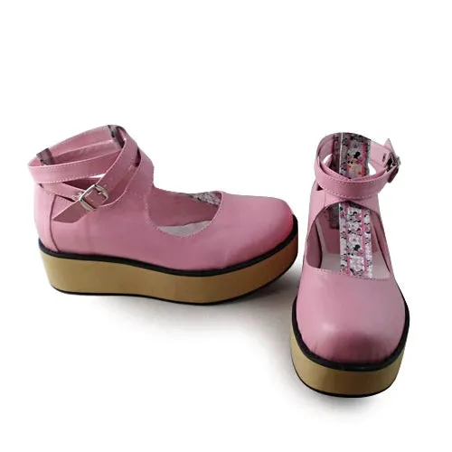 (BFM)Antaina~Punk Lolita High Platforms Shoes Lolita Ankle Strap Shoes