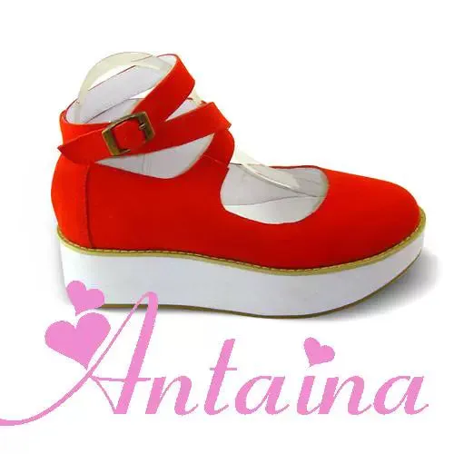 (BFM)Antaina~Punk Lolita High Platforms Shoes Lolita Ankle Strap Shoes
