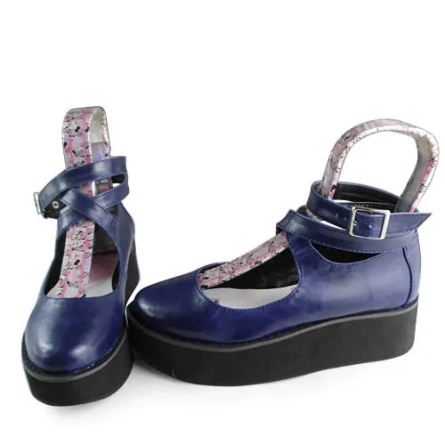 (BFM)Antaina~Punk Lolita High Platforms Shoes Lolita Ankle Strap Shoes