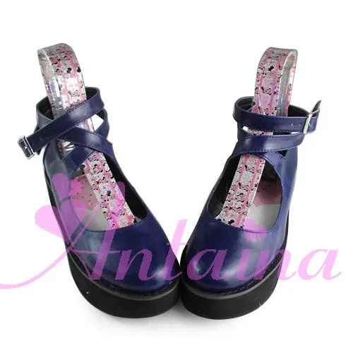 (BFM)Antaina~Punk Lolita High Platforms Shoes Lolita Ankle Strap Shoes