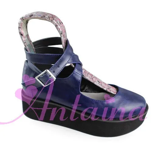 (BFM)Antaina~Punk Lolita High Platforms Shoes Lolita Ankle Strap Shoes