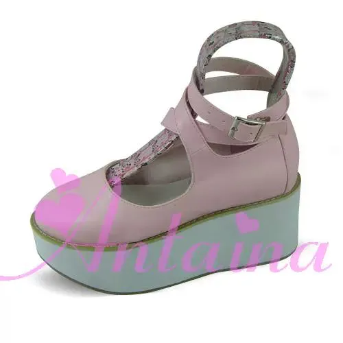 (BFM)Antaina~Punk Lolita High Platforms Shoes Lolita Ankle Strap Shoes