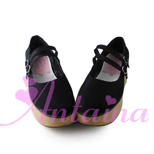 (BFM)Antaina~Punk Lolita High Platforms Shoes Lolita Ankle Strap Shoes