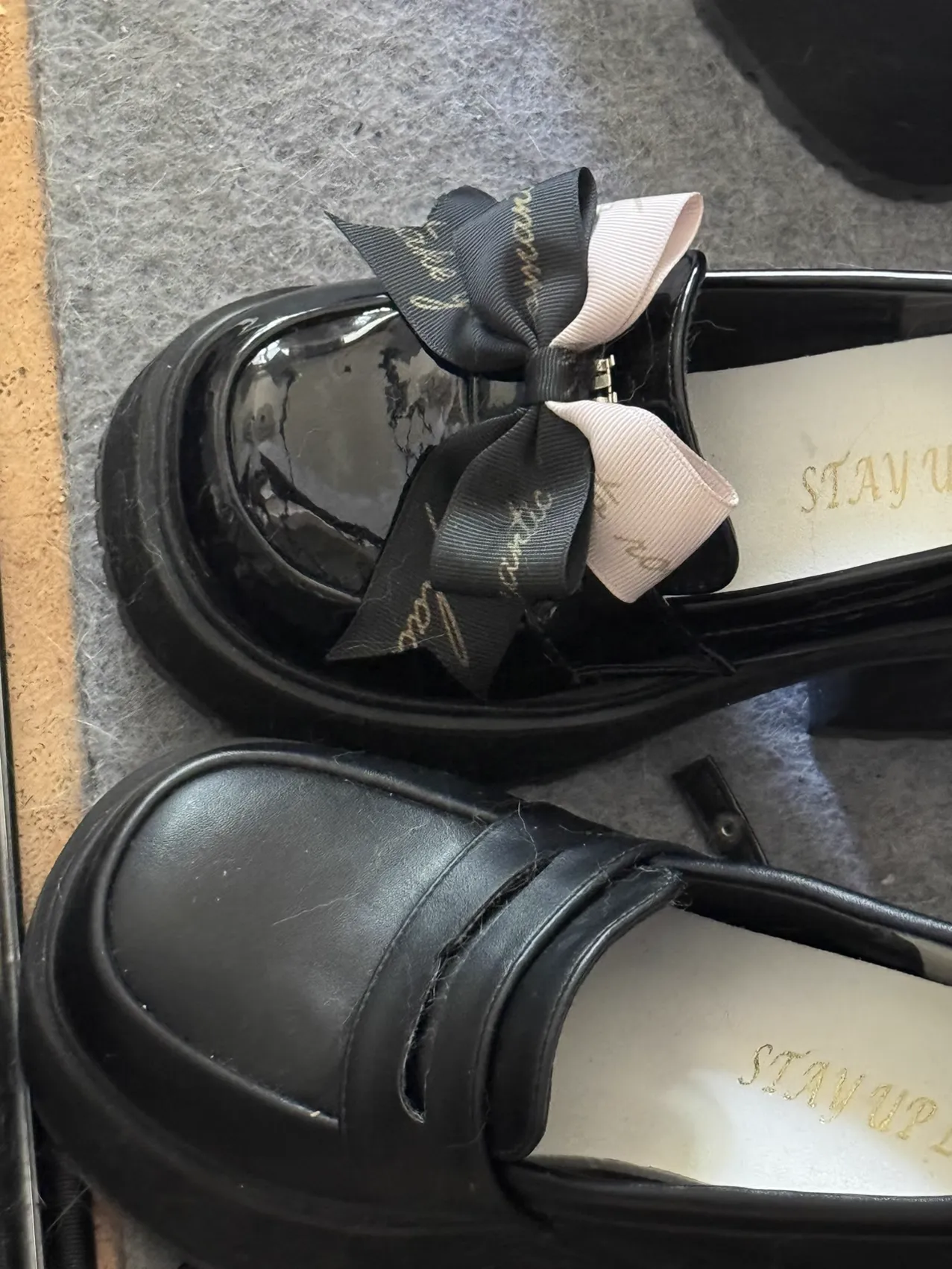 Black Jirai Kei Shoes Lolita High Heels Bowknot Platform Shoes