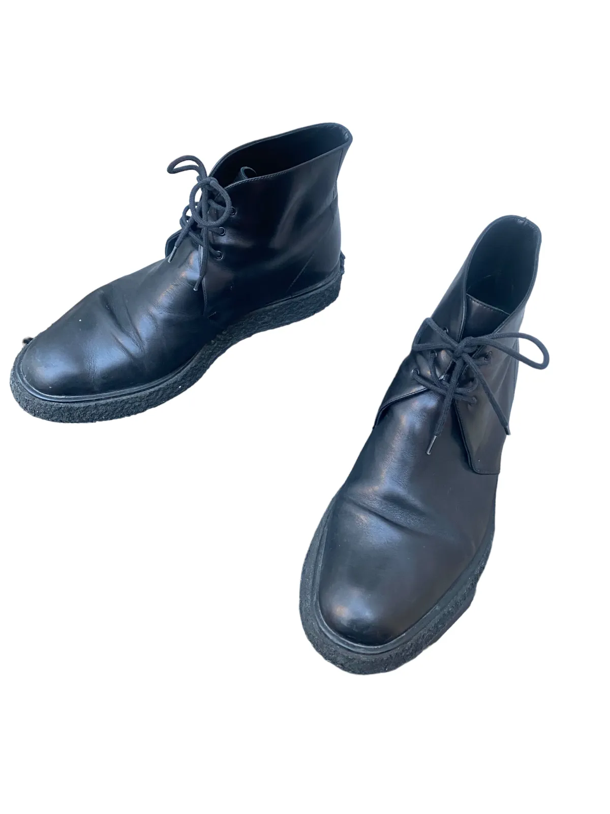 Black Leather Chukka Boots