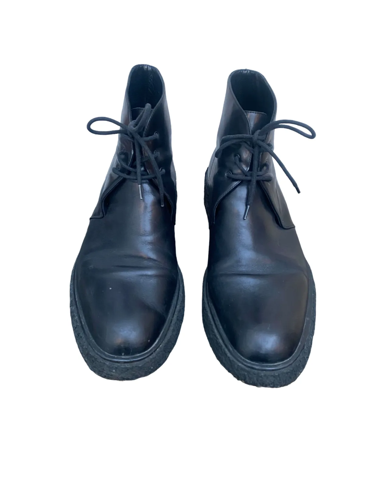 Black Leather Chukka Boots