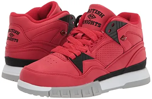 British Knights Women's Virga Fashion Sneaker, White/Black/Racing Red, 11