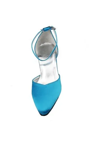 Burgundy Ankle Strap Comfy Close Toe Wedding Dress For Women PFWS0015