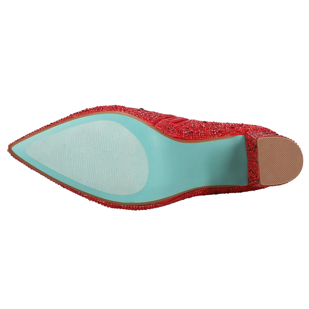 Cady Rhinestone Zippered Booties