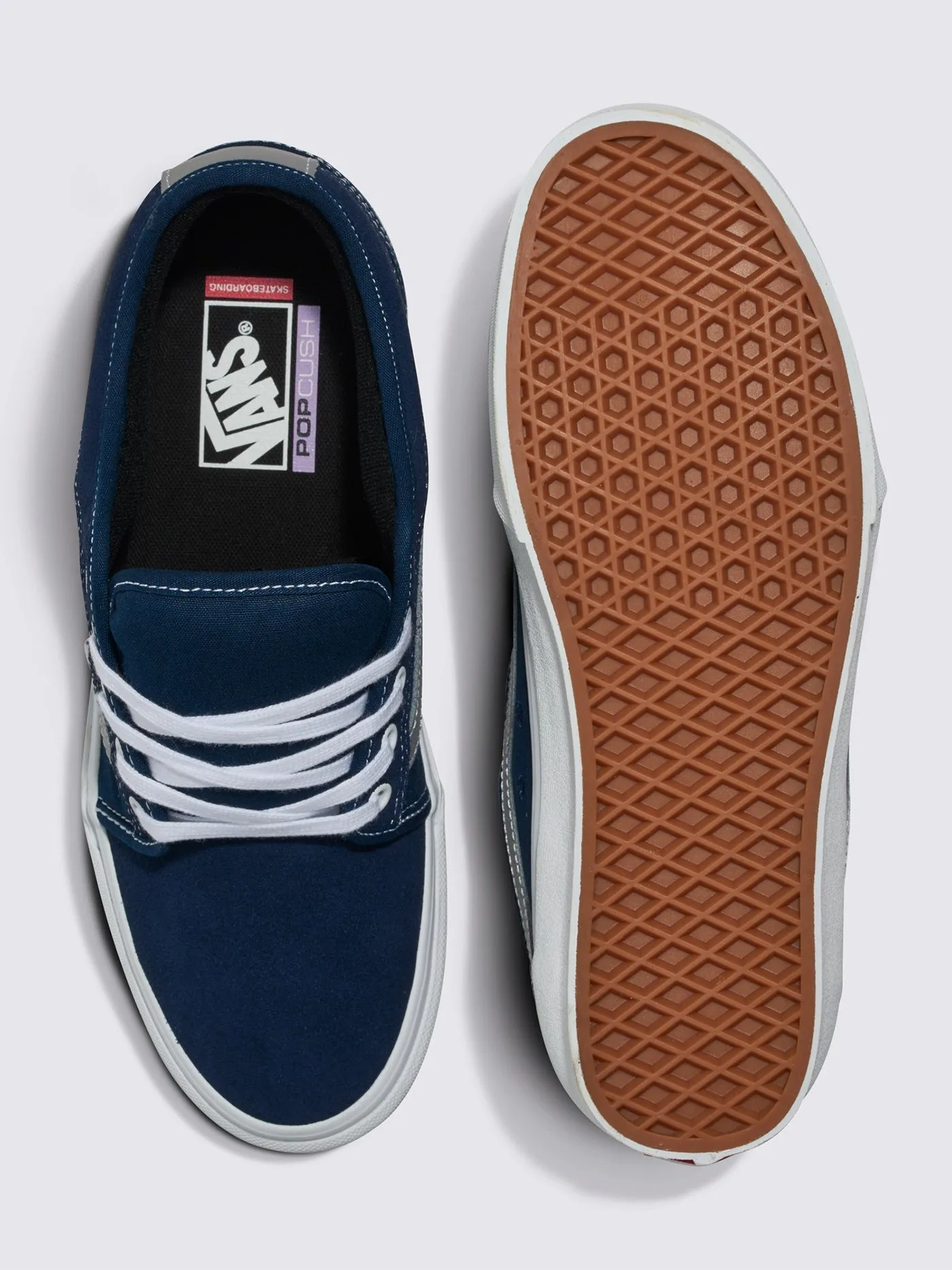 Chukka Low Sidestripe Navy/Grey Shoes