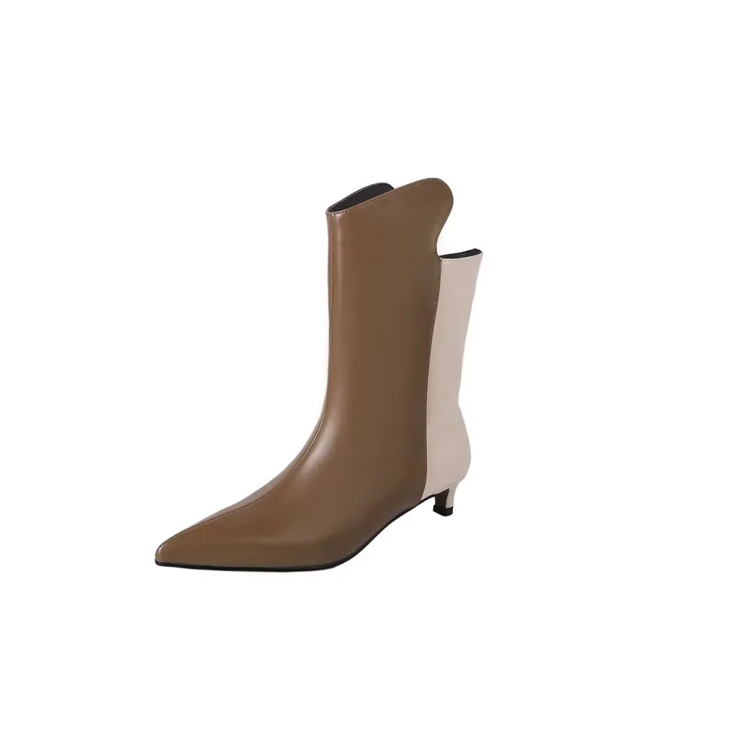 CrocChic Pointed Leather Winter Boots