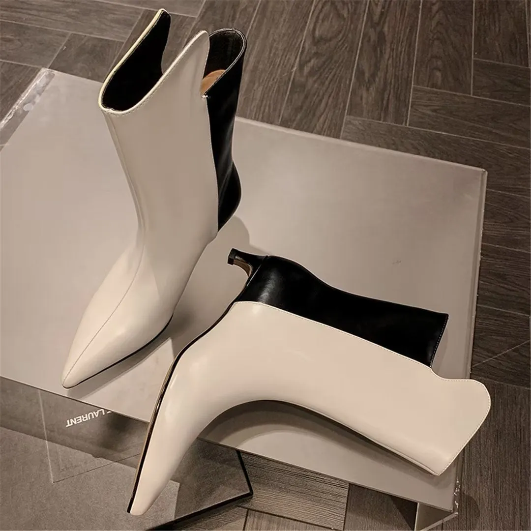 CrocChic Pointed Leather Winter Boots