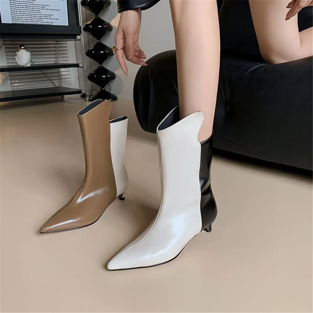 CrocChic Pointed Leather Winter Boots