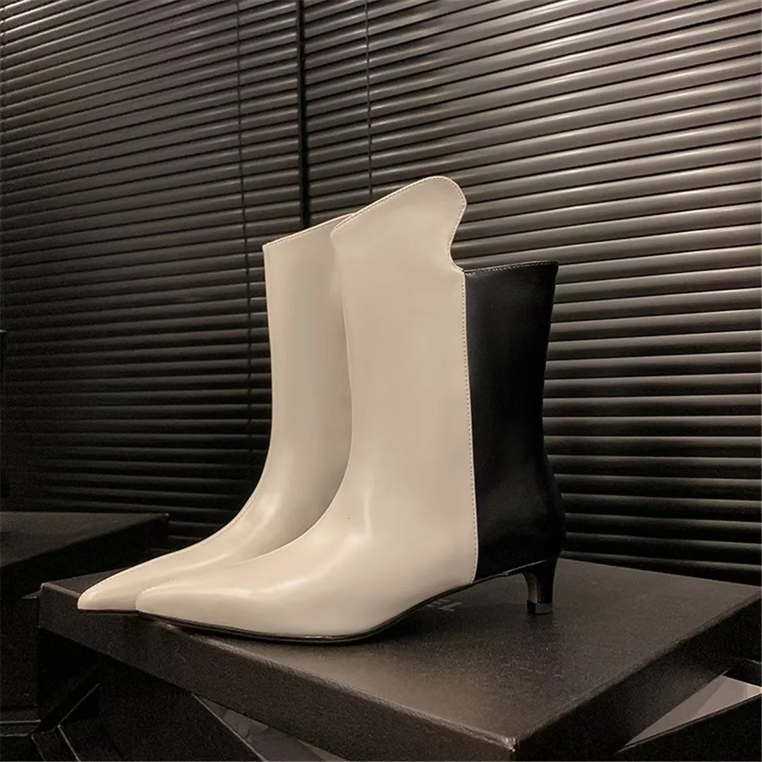 CrocChic Pointed Leather Winter Boots