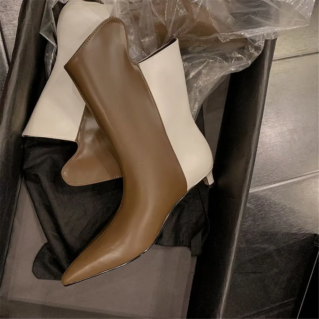 CrocChic Pointed Leather Winter Boots