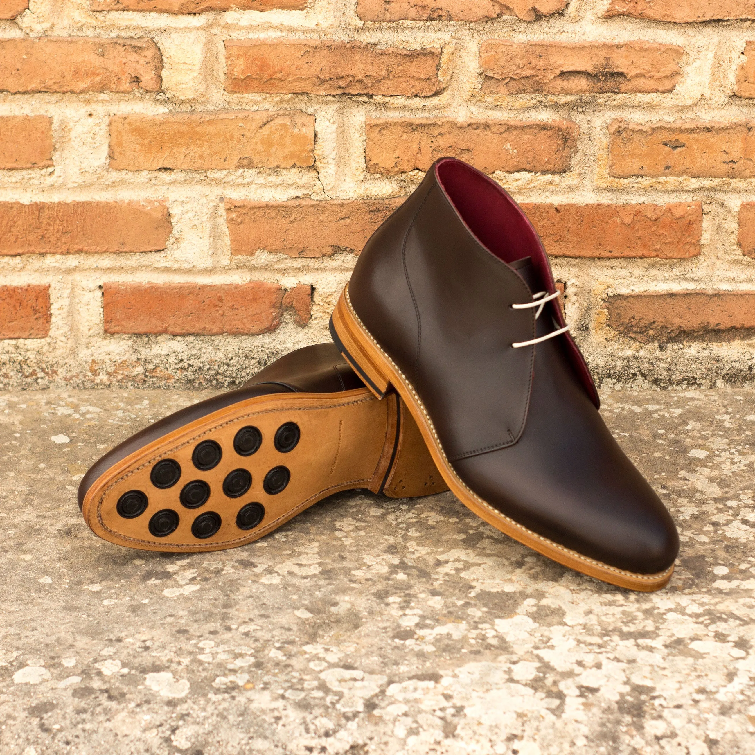 Dark Brown Calf Leather Chukka Boots