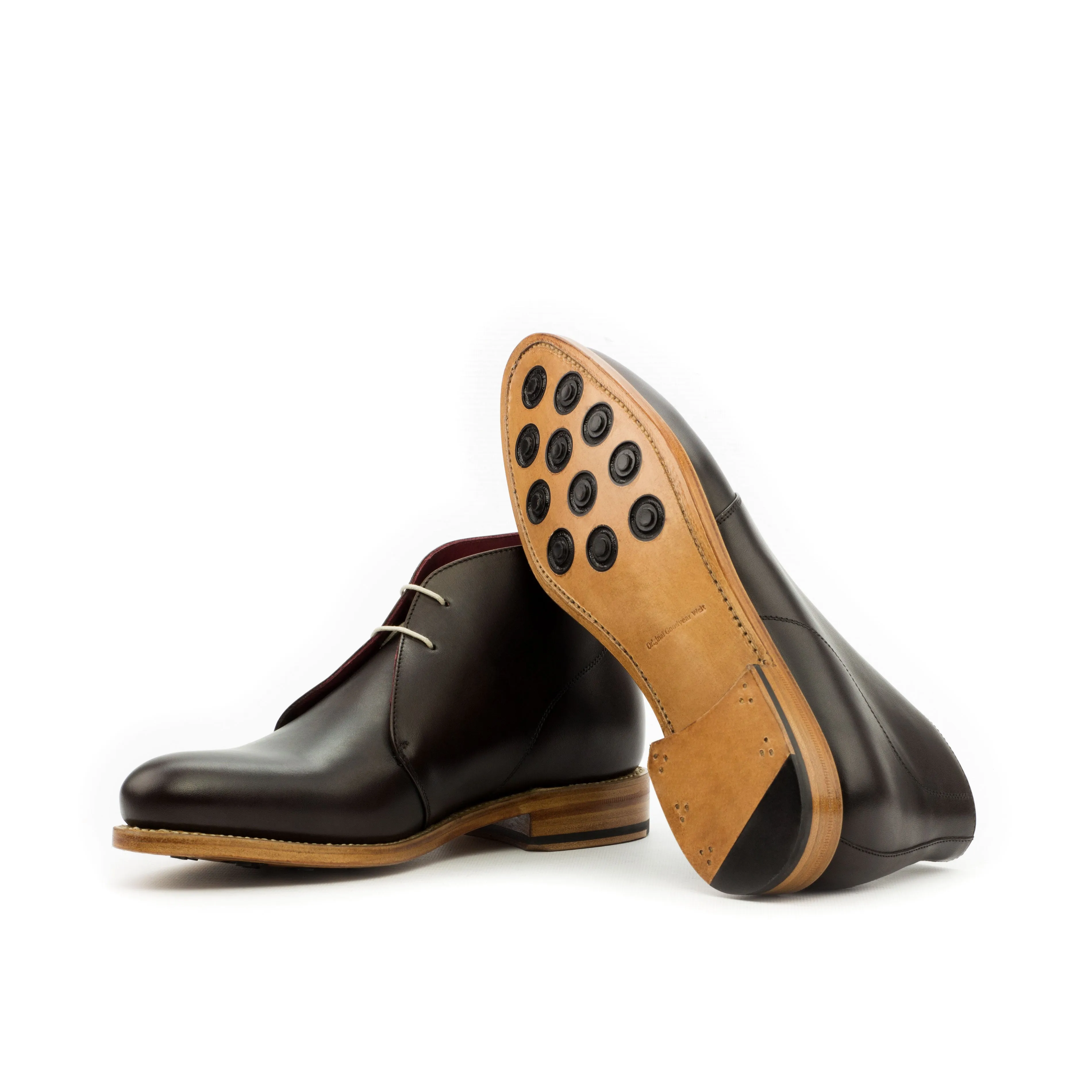 Dark Brown Calf Leather Chukka Boots