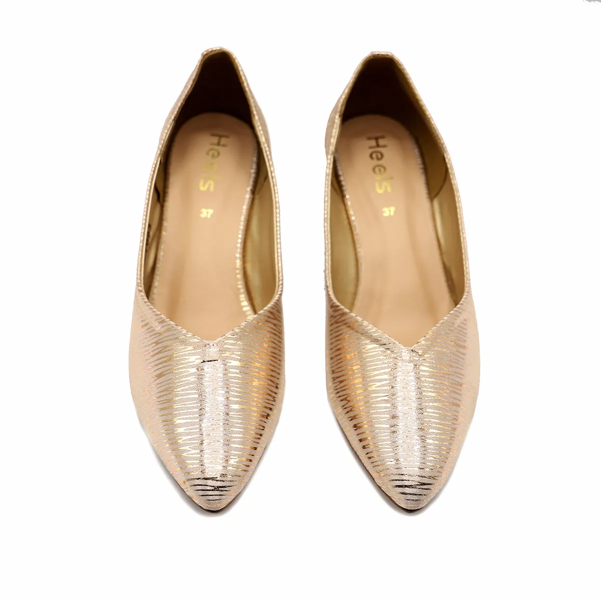 Golden Fancy Court Shoes 087093