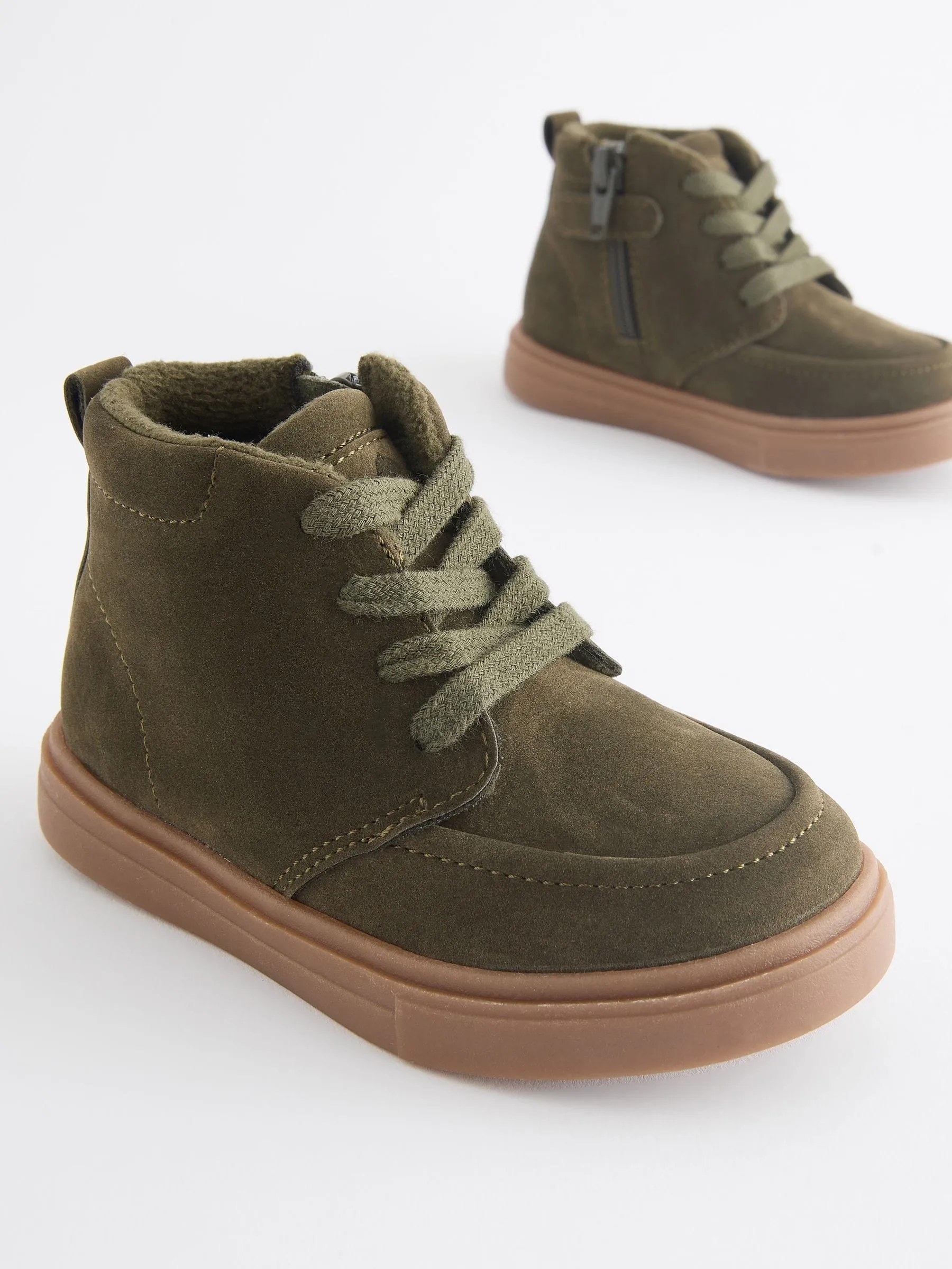 Green Standard Fit (F) Warm Lined Chukka Boots