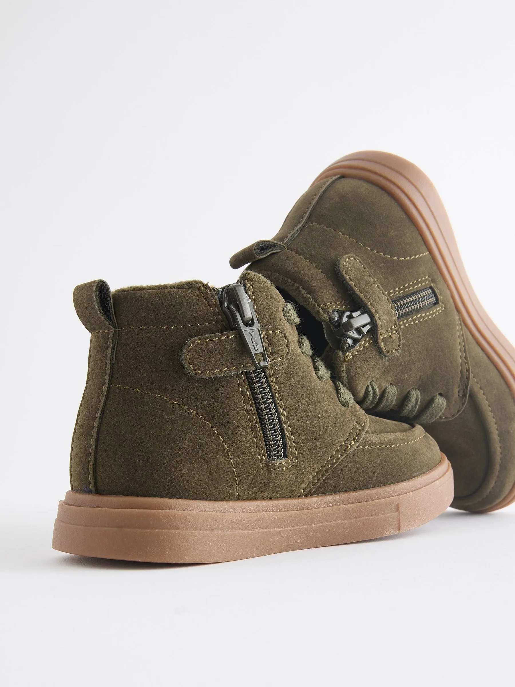 Green Standard Fit (F) Warm Lined Chukka Boots