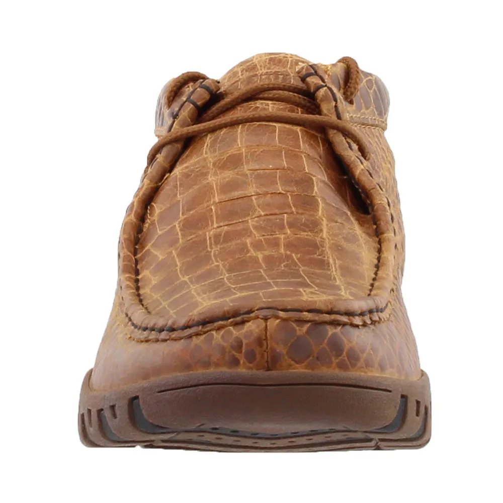 Honey Crocodile Printed Rogue Chukka Boots