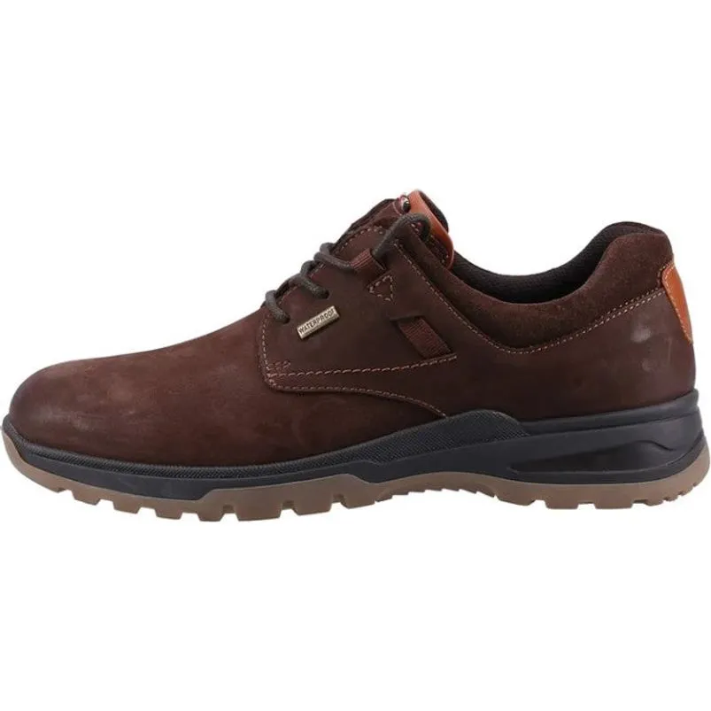 Hush Puppies Mens Shoes Pele Lace Up Brown Nubuck