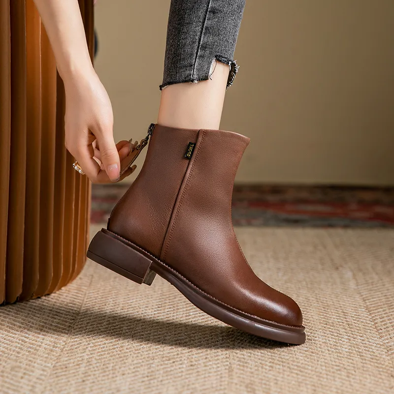 Italian waterproof leather boots