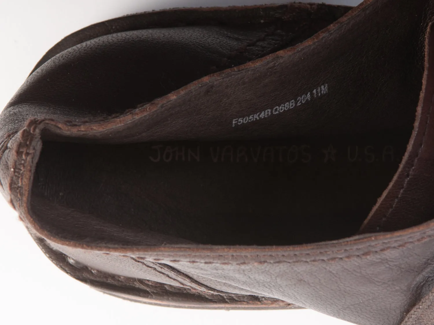 John Varvatos Brown Leather Hipster Chukka Boots