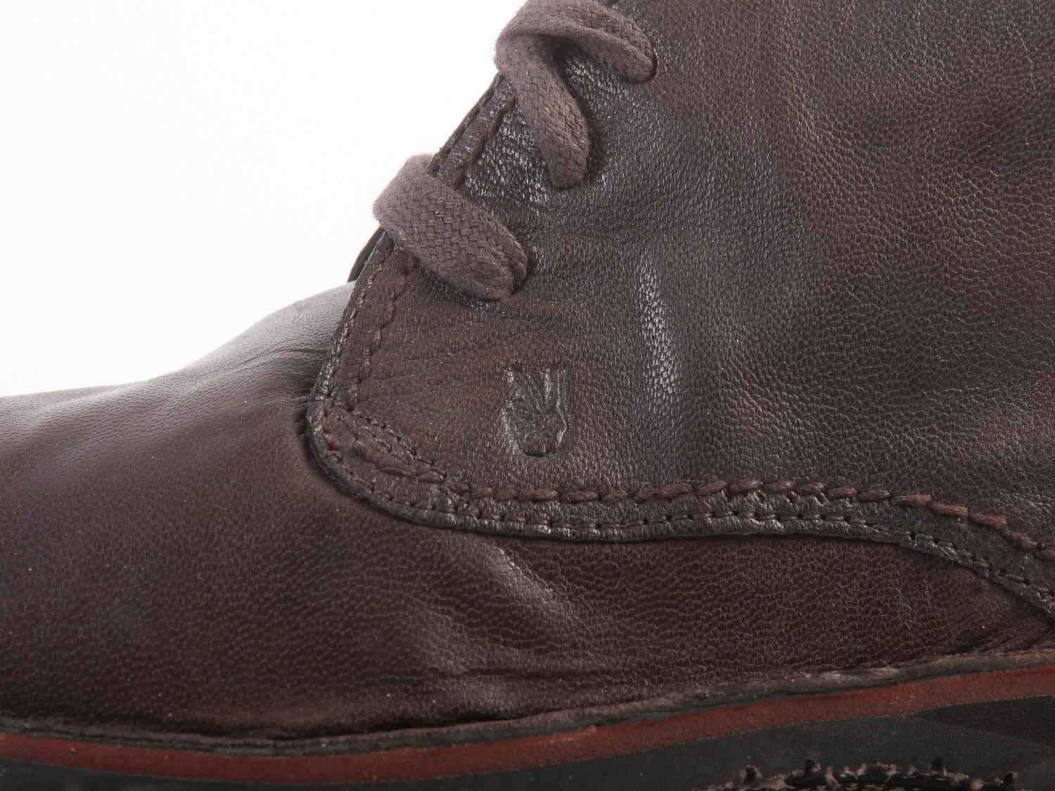 John Varvatos Brown Leather Hipster Chukka Boots
