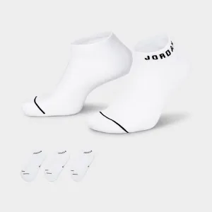 Jordan Everyday No-Show Socks (3 Pack) White / Black