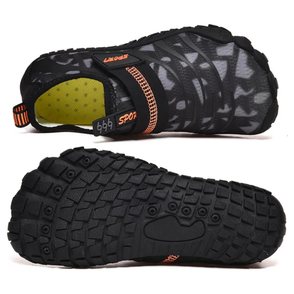 Kids Water Shoes Barefoot Quick Dry Aqua Sports Shoes Boys Girls Pattern Printed - Black Size Bigkid US2 = EU32