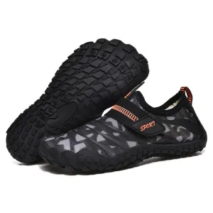 Kids Water Shoes Barefoot Quick Dry Aqua Sports Shoes Boys Girls Pattern Printed - Black Size Bigkid US2 = EU32