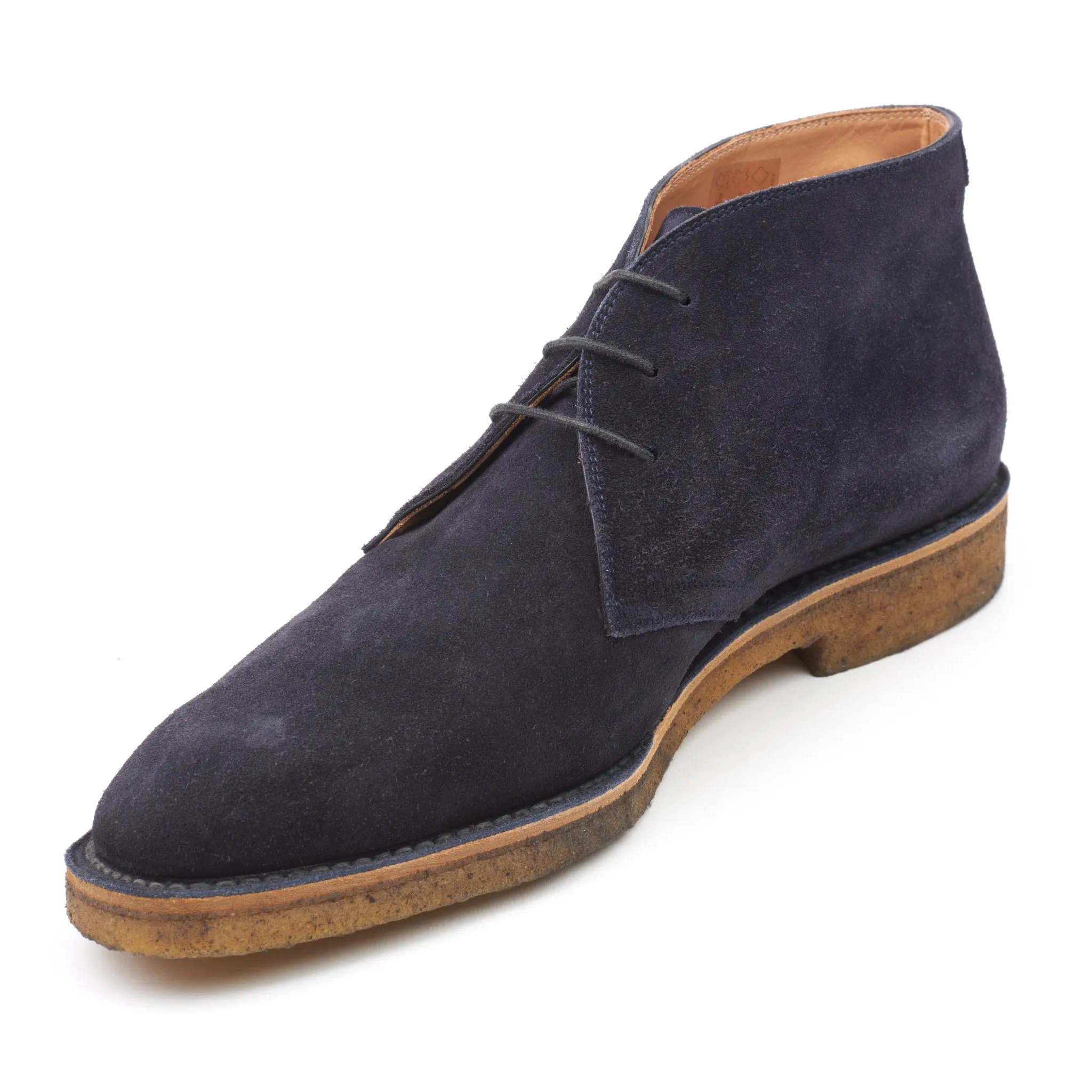 KITON Blue Suede Leather 3 Eyelet Ankle Chukka Boots Shoes NEW with Box 10.5