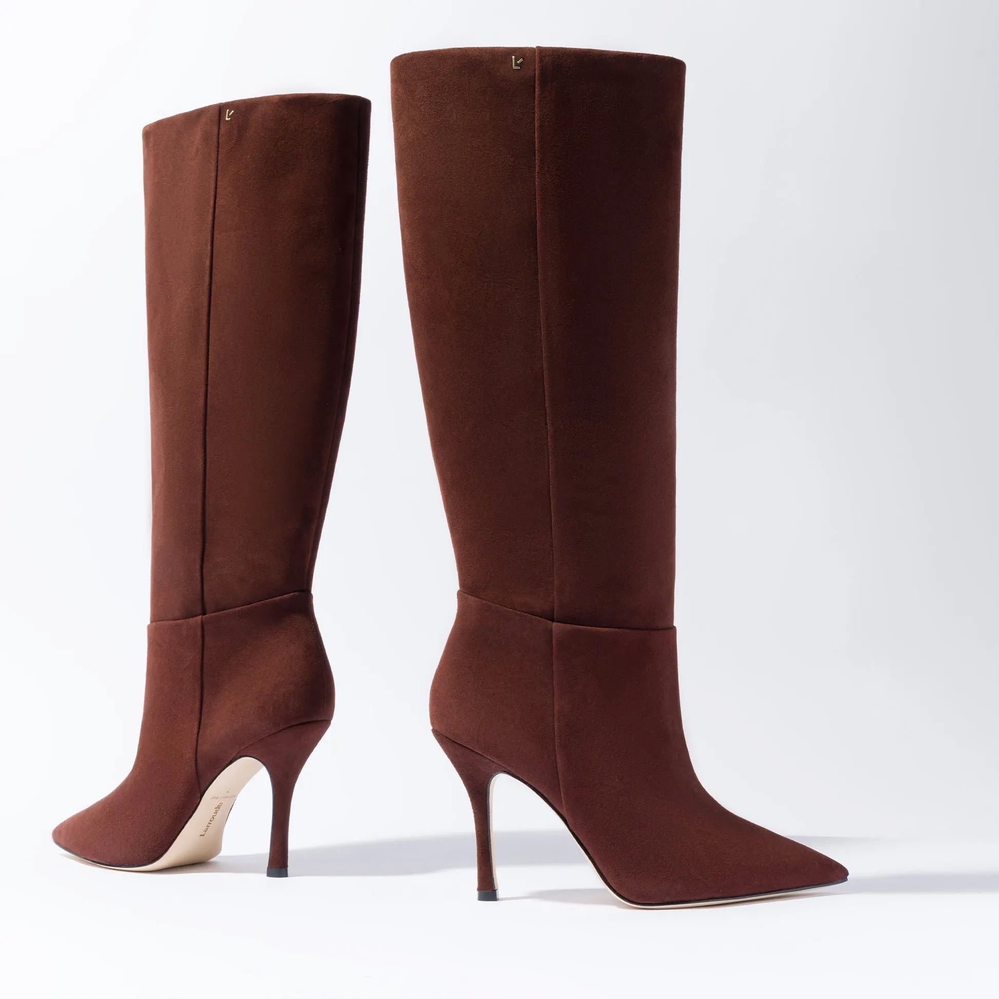 Larroude Kate Boot In Brown Suede