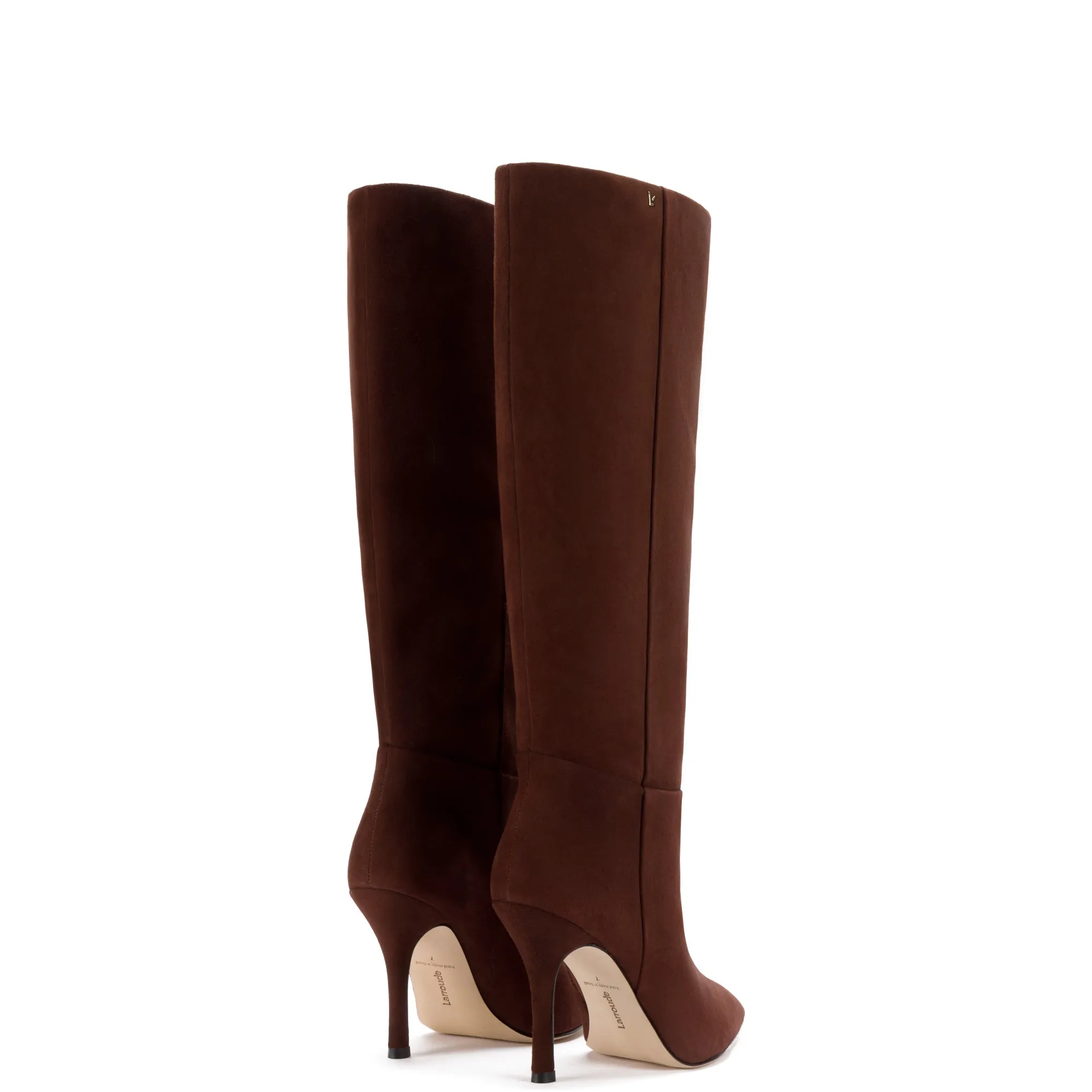 Larroude Kate Boot In Brown Suede