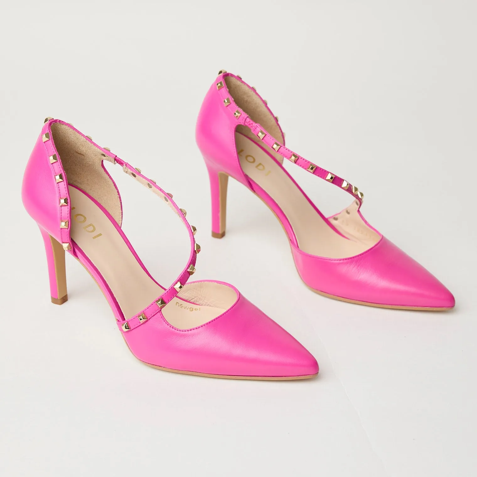 Lodi Cyclamen Leather Court Shoes