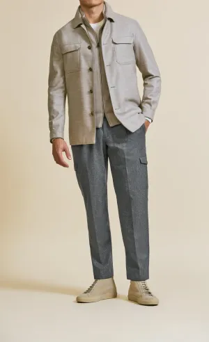 Loro Piana ZELANDER Sand S150 Merino Wool Flannel