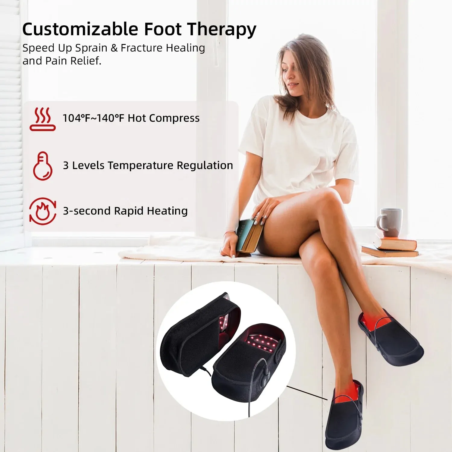 LuminousHeal Red Light Therapy Shoes (x1)