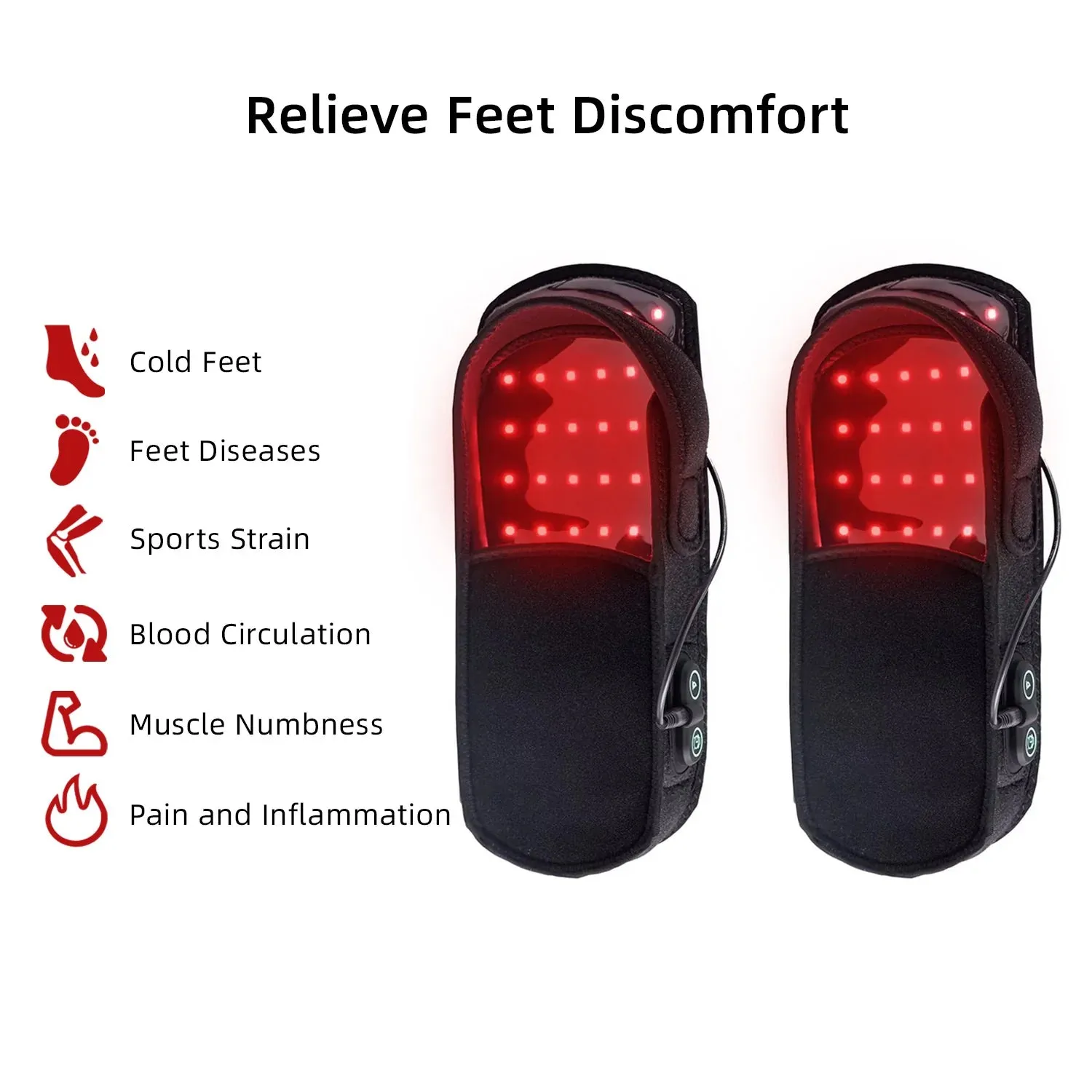 LuminousHeal Red Light Therapy Shoes (x1)