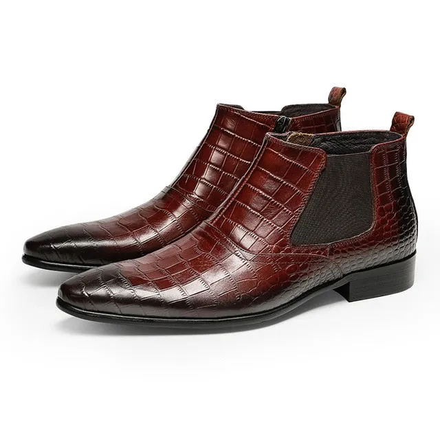 Luxury CrocTex Casual Zipper Ankle Boots