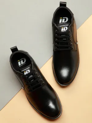 Men Black Solid Mid-Top Chukka Boots