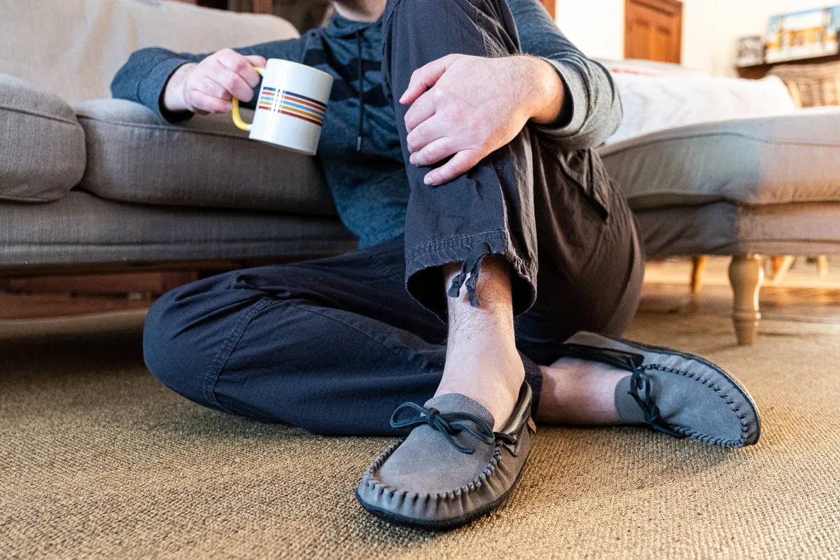 Men's Suede Leather Trim Moccasins (Final Clearance - Size 8, 9, 11 ONLY)