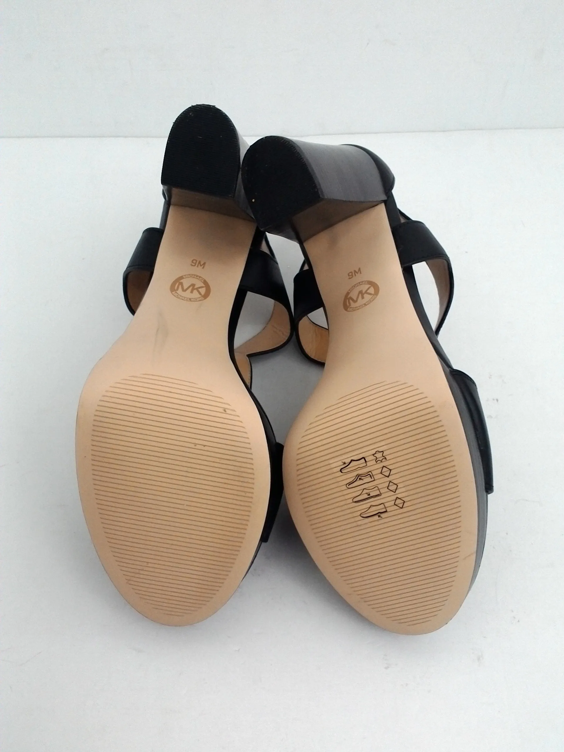 MICHAEL Michael Kors Women's Berkley T-Strap Platform Dress Black Sandal Size 9 M